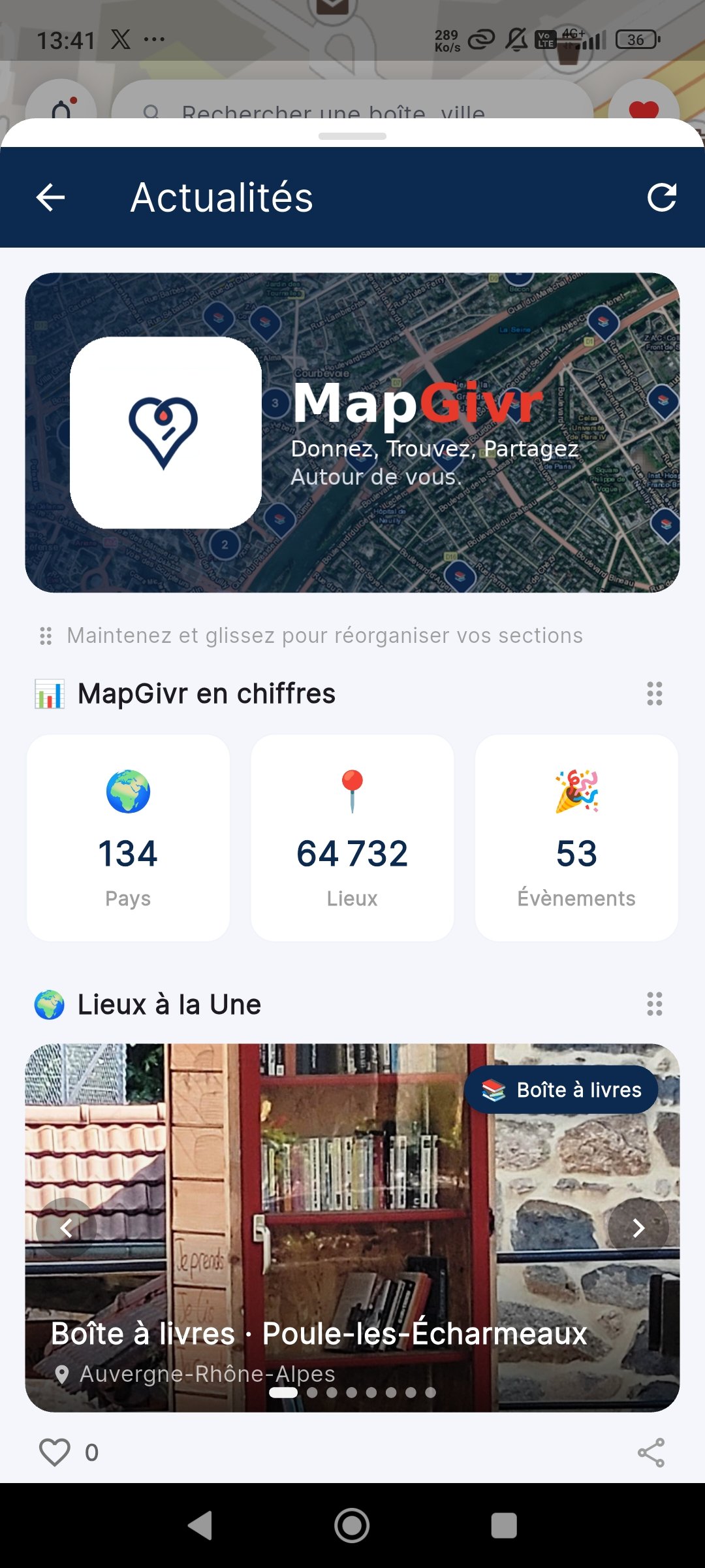 Fil d'actualités MapGivr